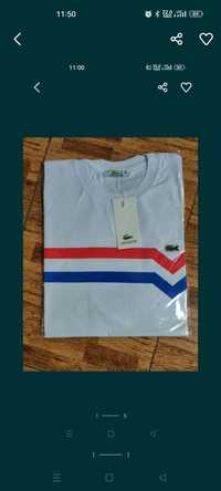 Nowa zapakowana koszulka Lacoste tricolore XL