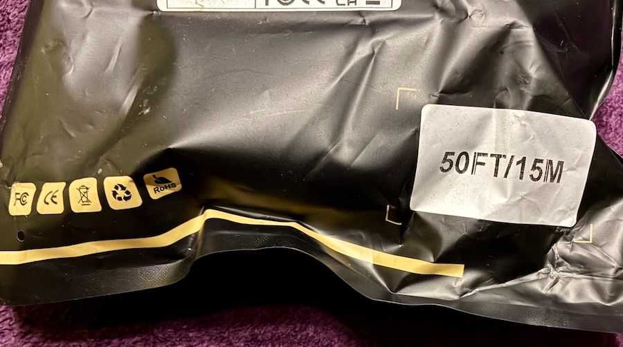 Новый кабель HDMI 15 метров (hdmi 2.1 8K60hz 4K120 144hz, 48Gbps UHD)