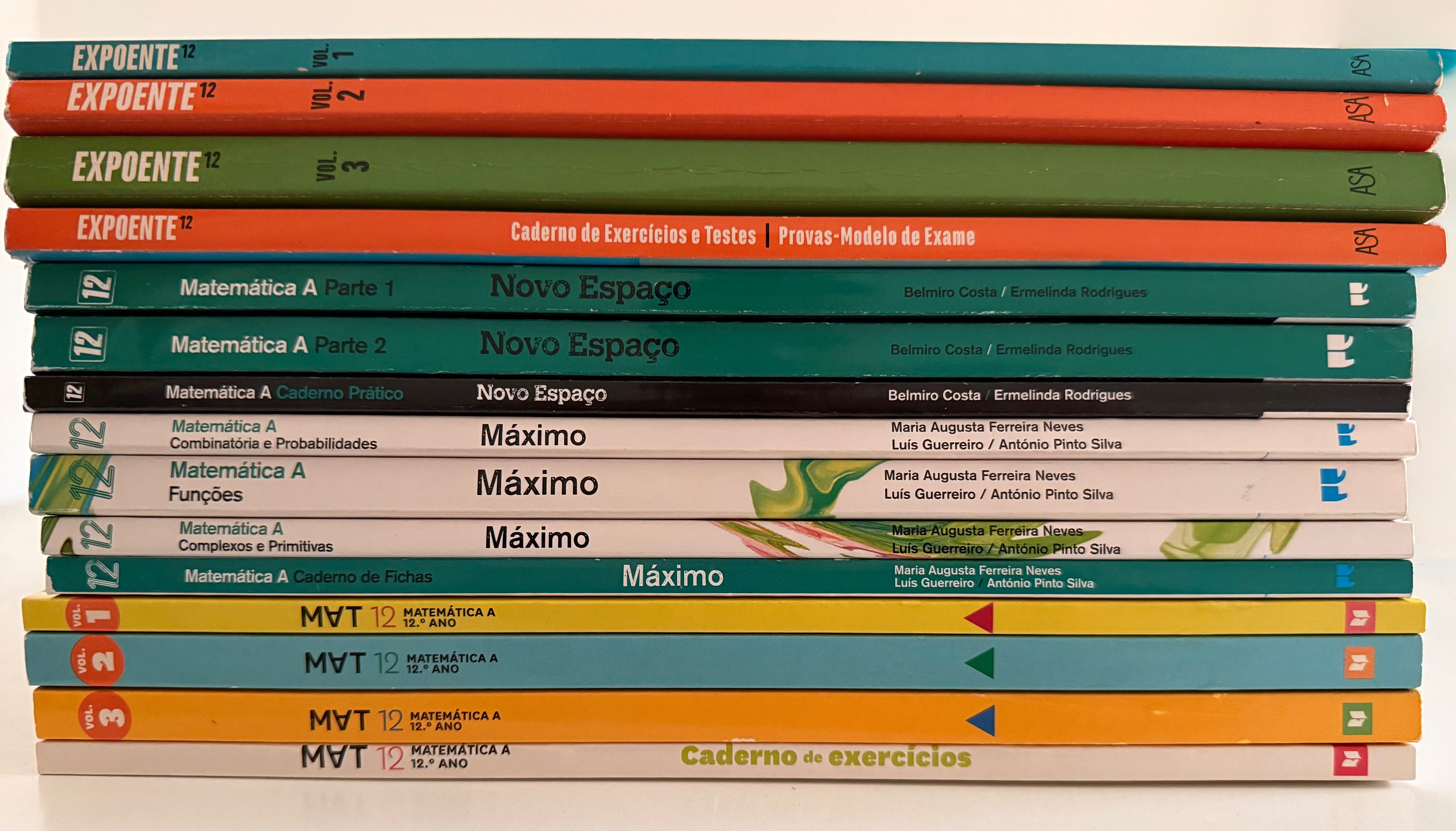 Conjunto de manuais escolares de Matemática A 12º ano (NOVOS NOVOS)
