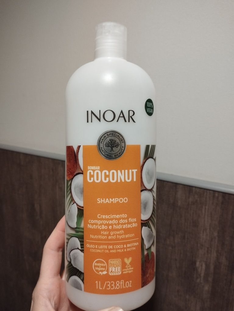 Szampon do włosów Inoar, Bombar Coconut z olejkiem kokosowym,1L