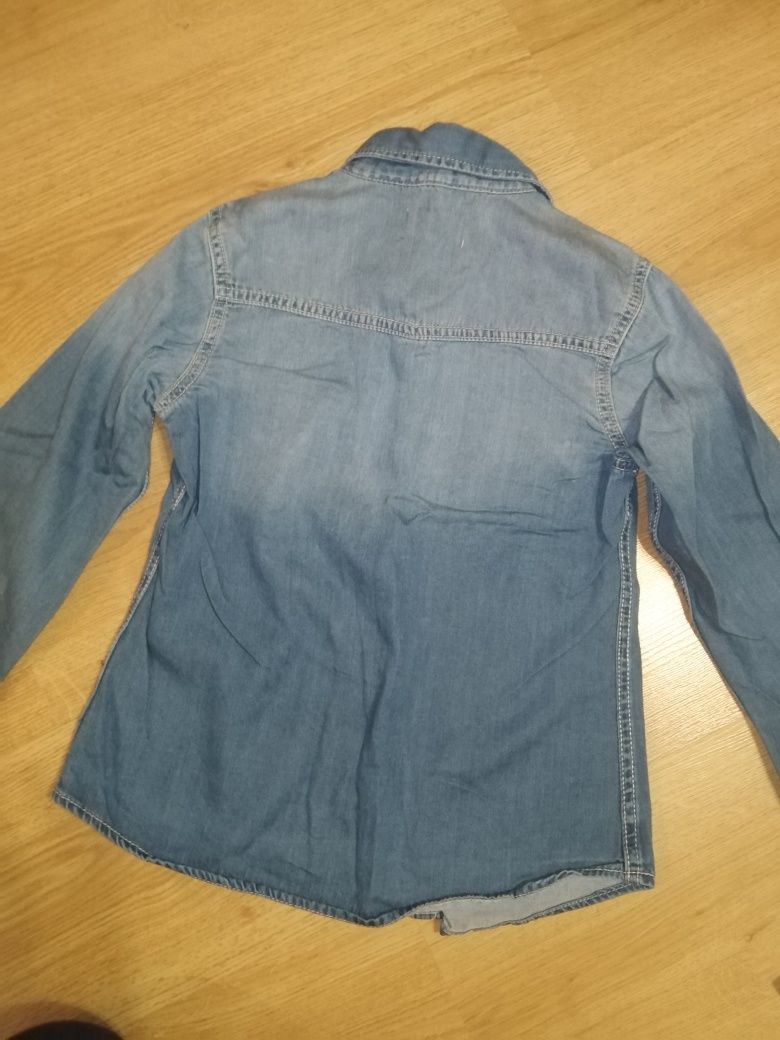 Koszula 128 Lindex jeansowa dzinsowa