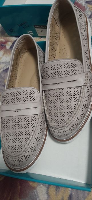 Летние кожаные туфли макасины 41-42 размера