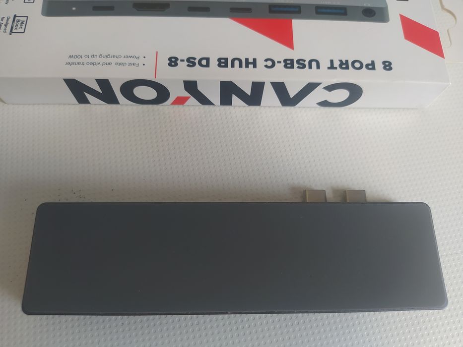 Мультипортова док-станція Canyon 8-в-1 USB Type C (MacBook Pro / Air)