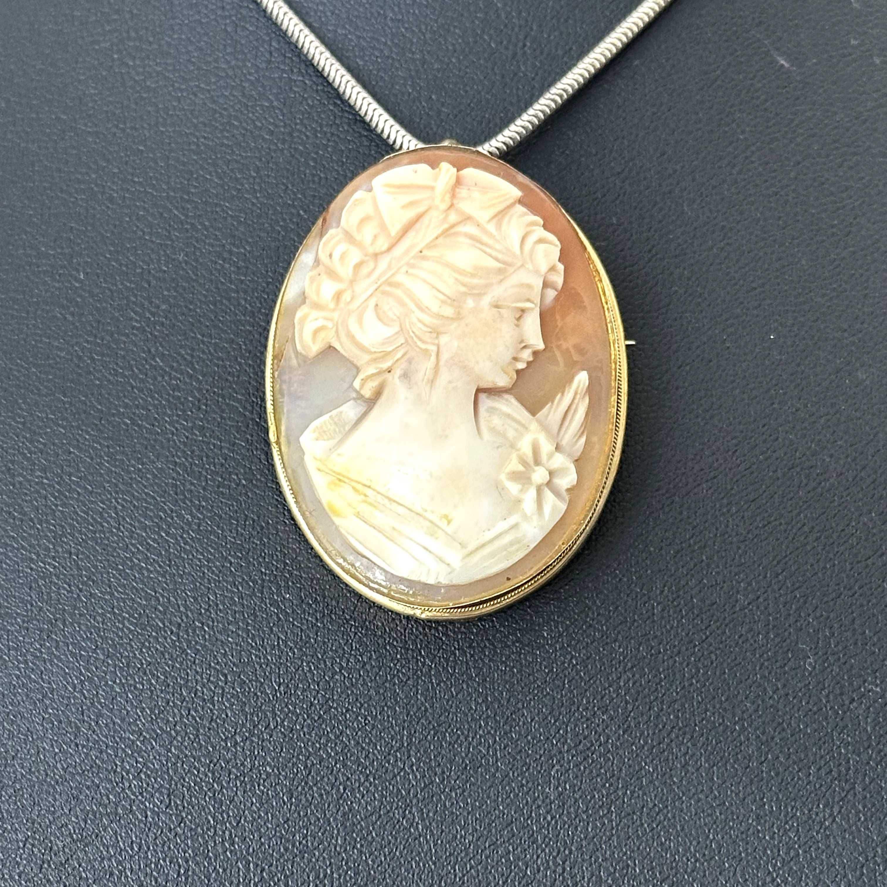Srebrna Kamea – Art Deco z 1920 roku - Srebro próba 835