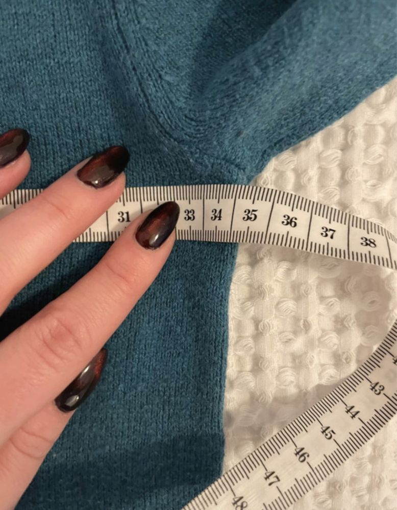 Sweterek ciepły zimowy zara turkusowy święta elegancki 86 18-24 m