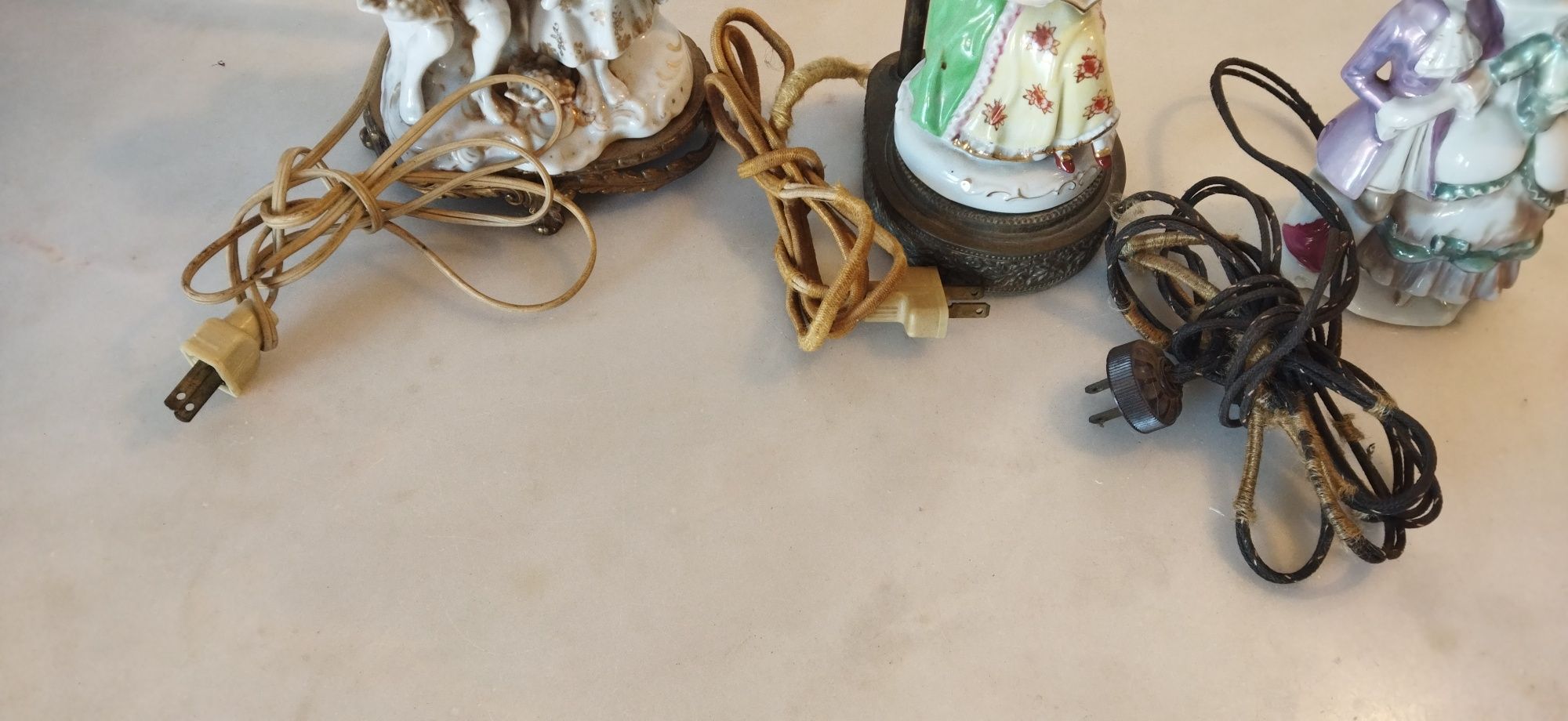 Abajur lâmpada Vitoriano Porcelana