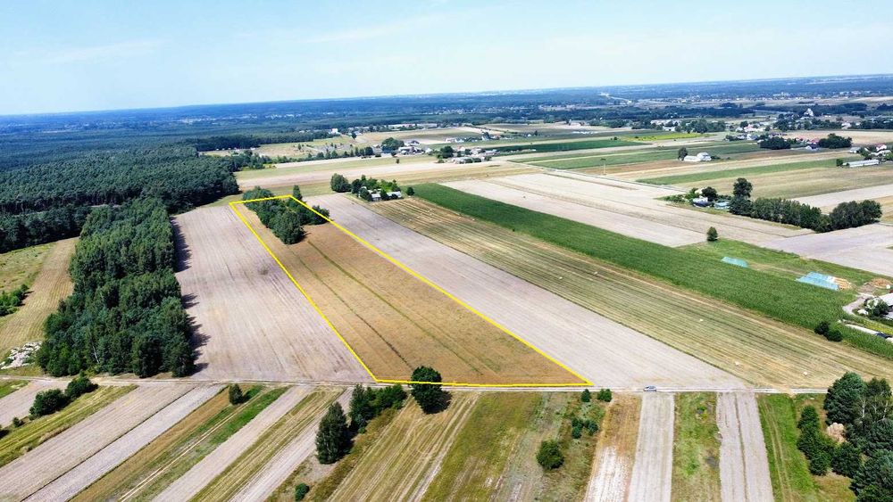 Działka 2,5 ha przy lesie – część pod zabudowę zagrodową, blisko S17