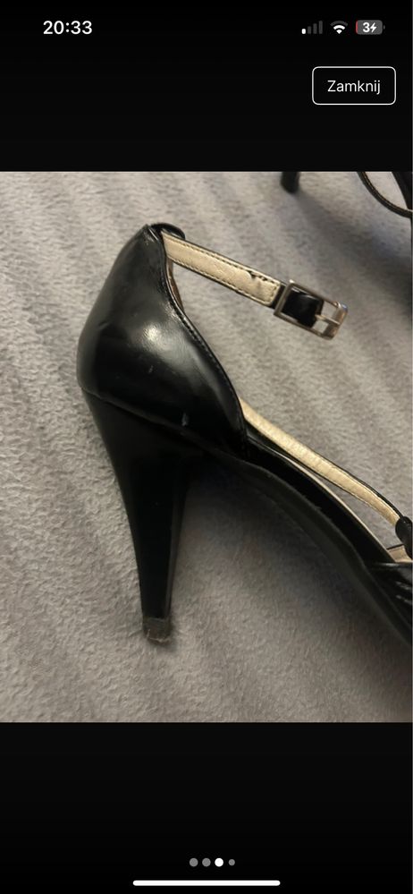 Buty sandalki na obcasie