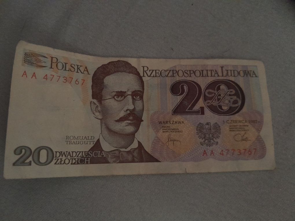Banknot 20 zł 1982