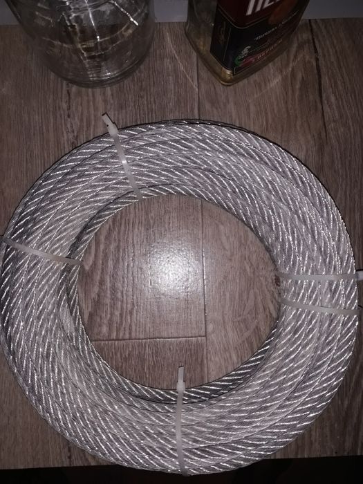 Трос канат стальной нержавейка сечение 1см