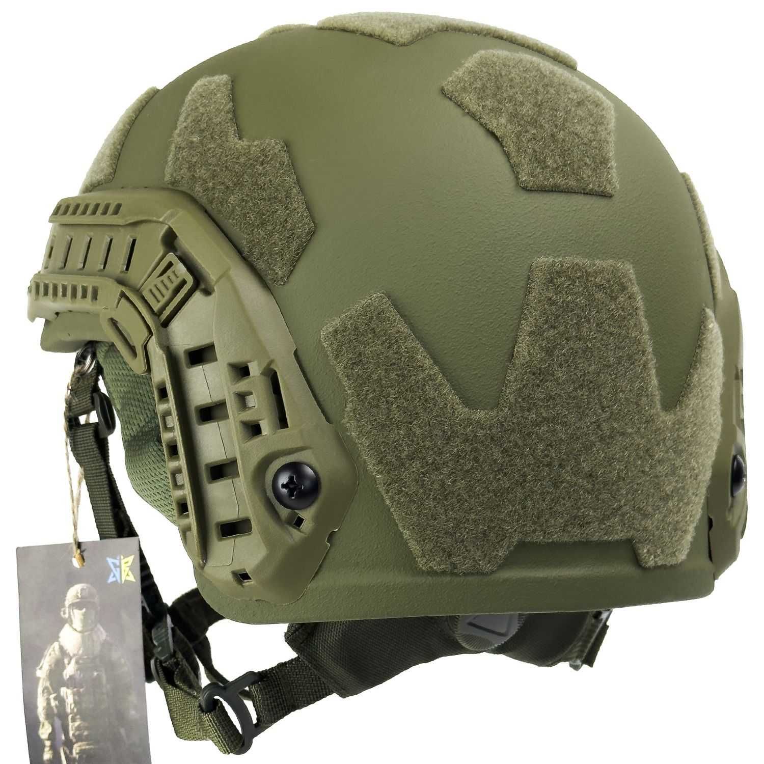Новий шолом FAST VELCRO 2.0 з підвісною WENDY 1 класу ДСТУ. Олива.