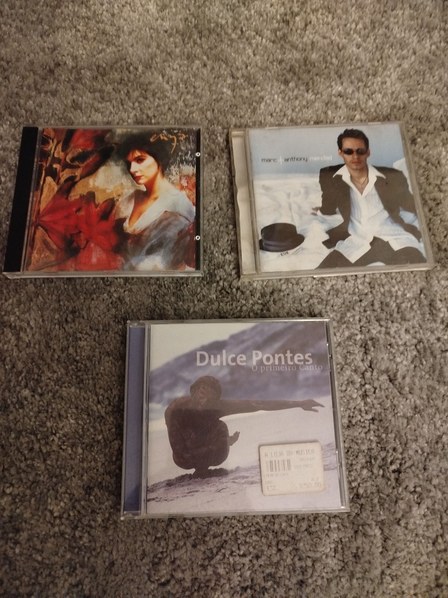 Três CDs de Marc Anthony,Dulce Pontes e Enya