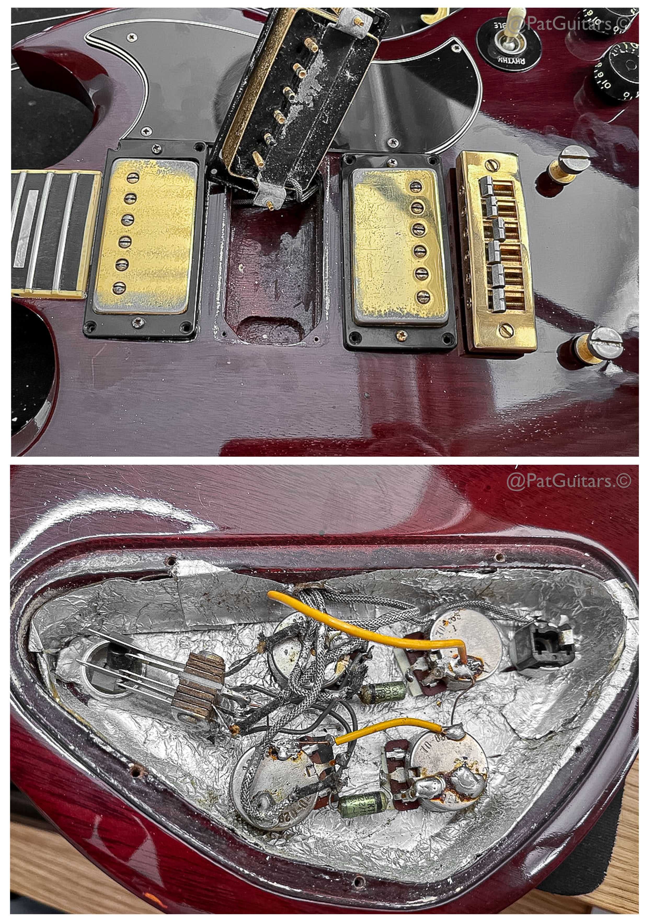 1976 Gibson SG Custom in Cherry 3-Pickup 7.7lbs