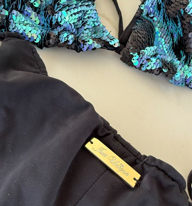 Cekinowy strój kąpielowy niebieski cekiny Just Unique S/M