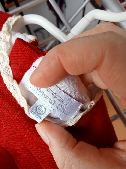 Czerwona sukienka wełniana na święta 68 mayoral