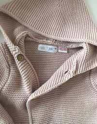 Rozowy sweterek z zary rozmiar 80
