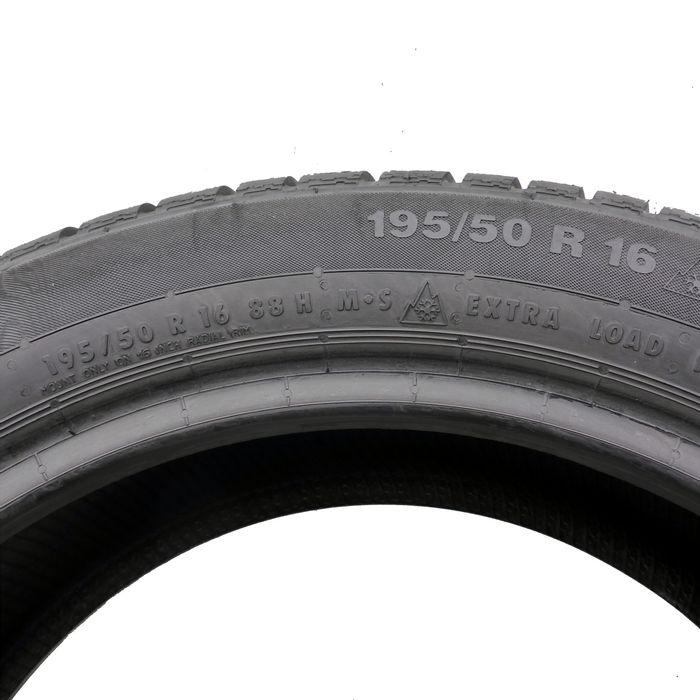 Opony 195/50/16 Continental 88H XL A0 Zima 2017/22 8,2-8,8mm Jak Nowe
