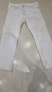 Spodnie męskie białe jeansowe Levis