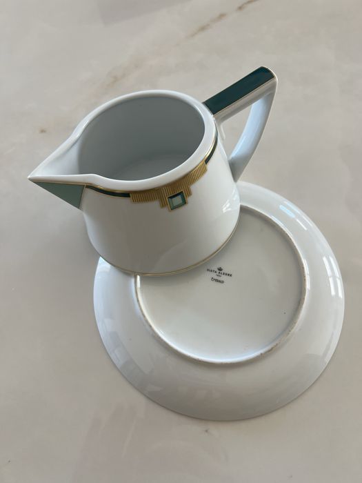 Molheira com prato da vista alegre decoração Emerald