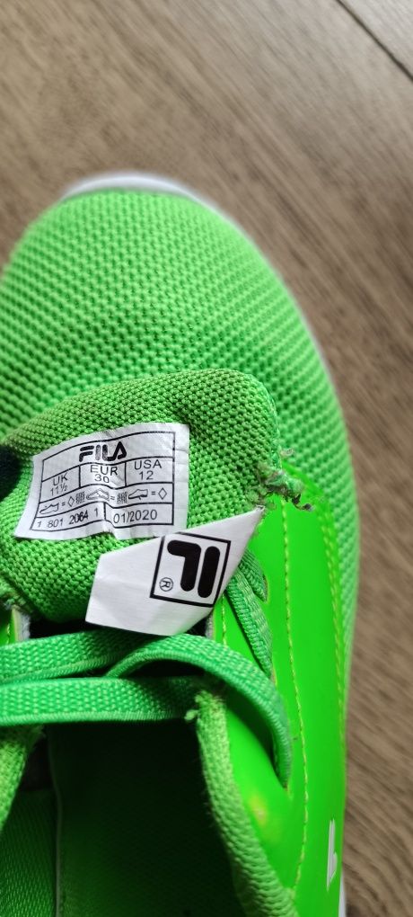 Buty Fila dziecięce  ,półbuty , zielone , bardzo dobry stan,rozmiar 30