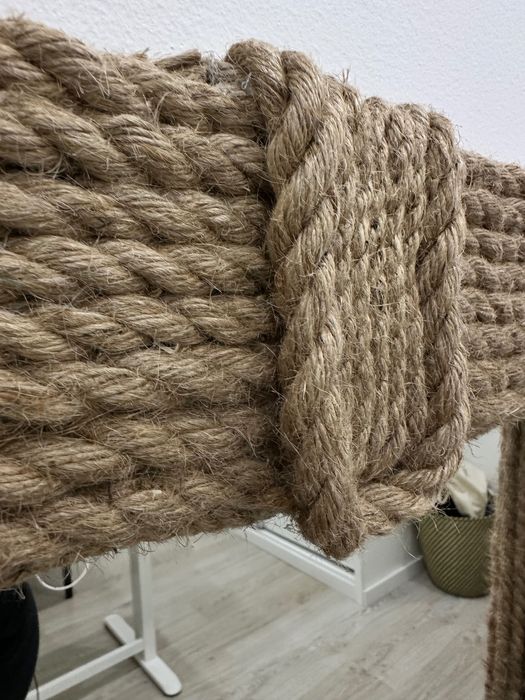 Espelho de Corpo Inteiro com Moldura de Corda