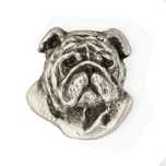 Buldog angielski pin posrebrzony Art-Dog