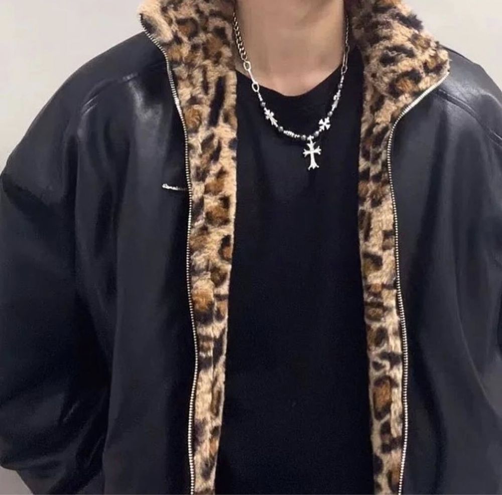 Ожерелье унисекс с крестом в стиле chrome hearts y2k готика