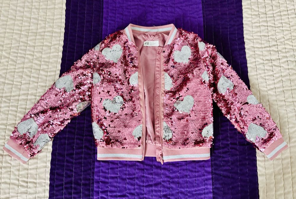 Kurtka bluza cekinowa H&M rozmiar 116 stan bdb