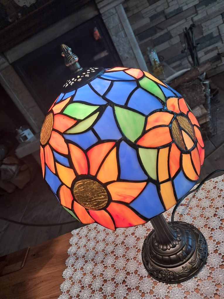 Lampka nocna Lampa witrażowa w stylu tiffany lamps witraż old money