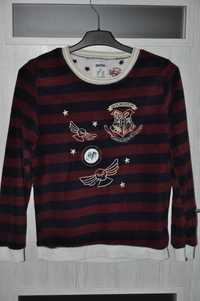 Bluza damska granatowo bordowa w pasy Harry Potter r. XS