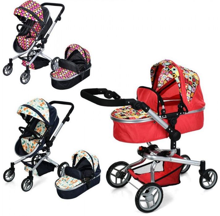 Коляска для ляльок Трансформер "2 в 1" (Melogo 9695) 3 Кольори