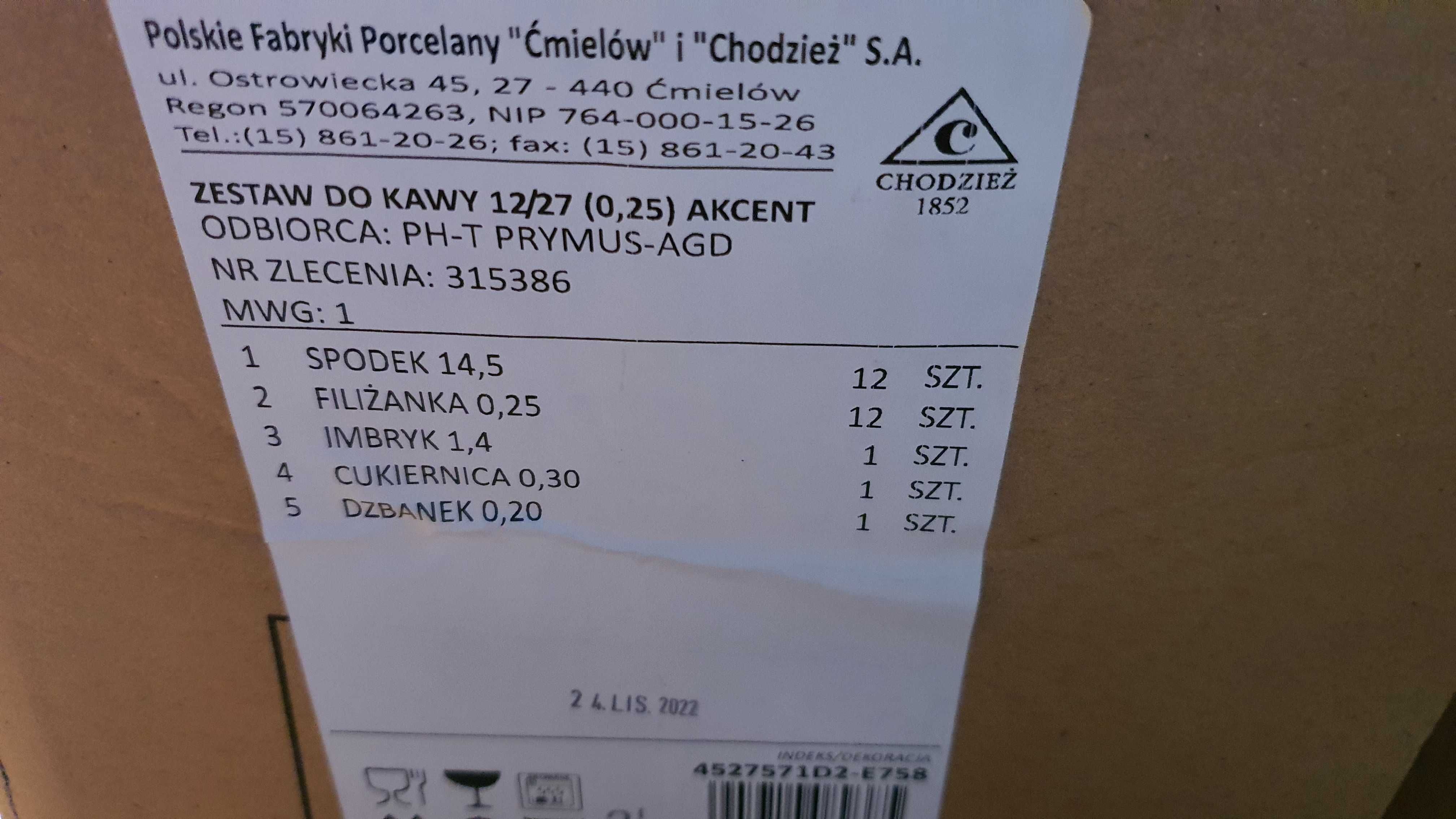 chodzież ćmielów - serwis kawowy - akcent E758 - komplet
