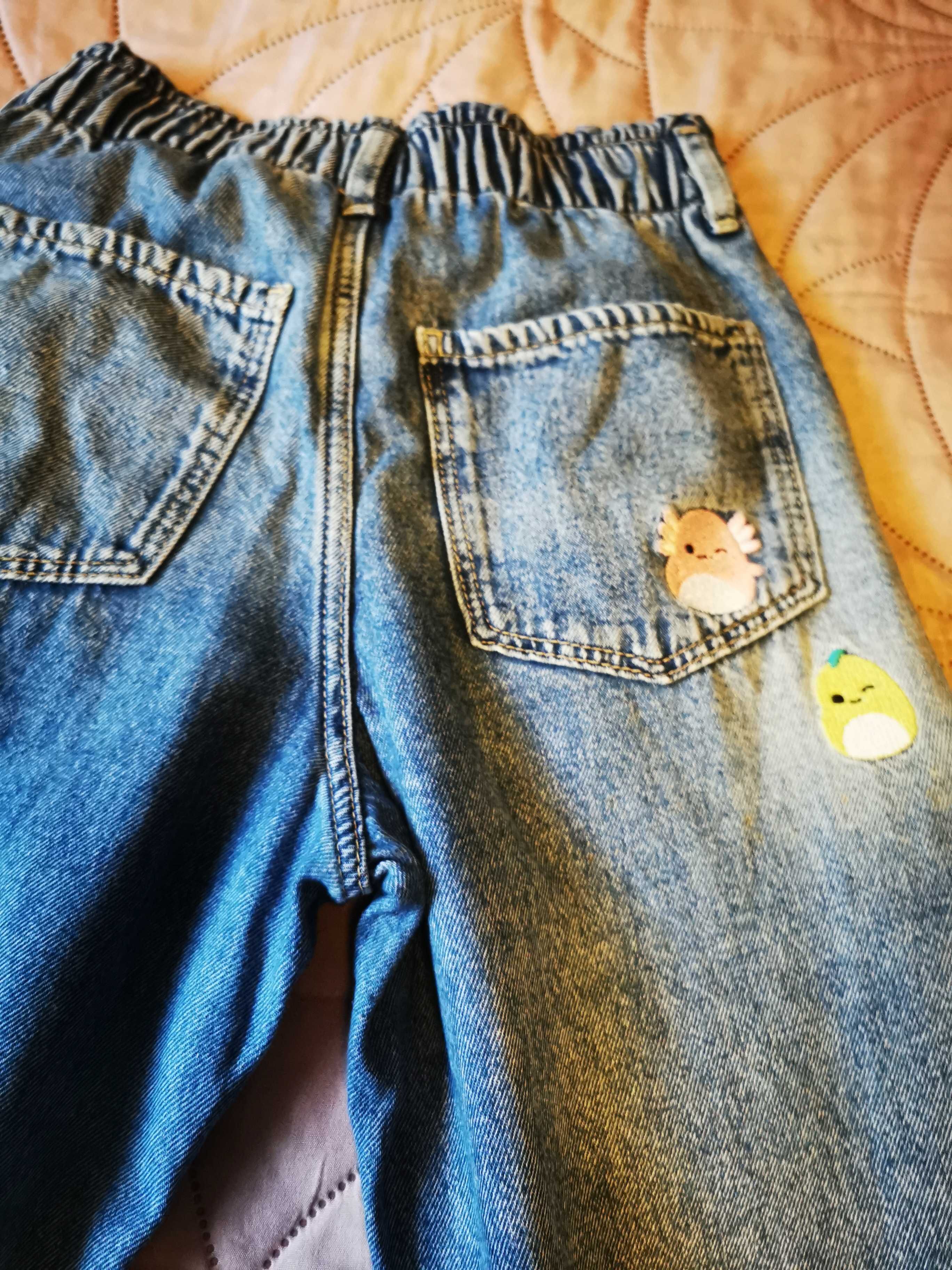 spodnie jeans dziecięce Squishmallows  H&M r.140
