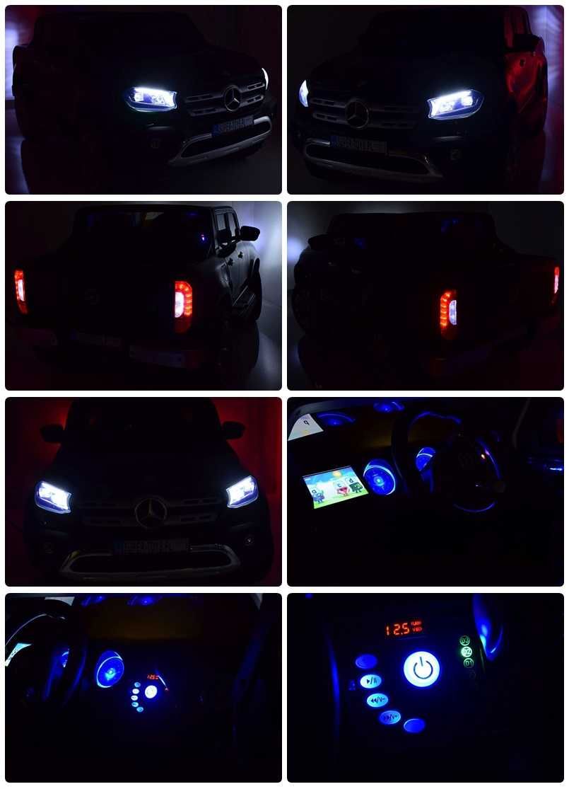Auto na akumulator MERCEDES X CLASS 4X4 MP4 koła EVA, ecoskóra, USB