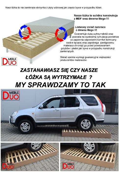 Łóżko hotelowe Luxor Premium Z2 z Materacem kieszeniowym 90x200