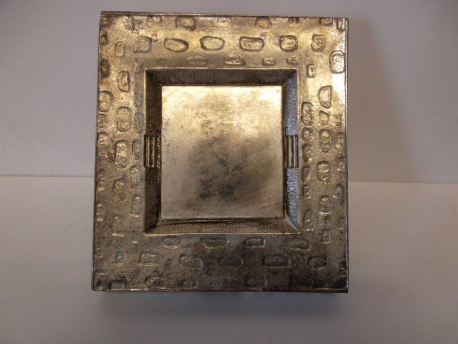 vintage cinzeiro em chapa prateada "CONFIDENTE"