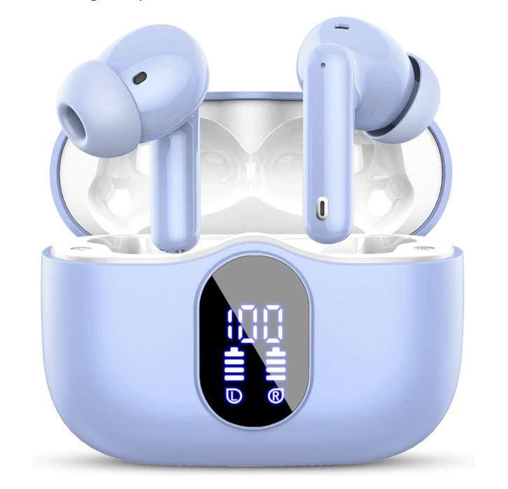 Bezprzewodowe słuchawki douszne Bluetooth 5.3 wyświetlacz LED