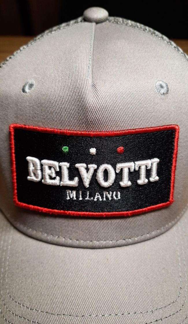 Czapka z daszkiem Belvotti Milano Regulowana Szara