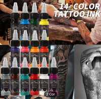 Tintas tattoo variadas cores