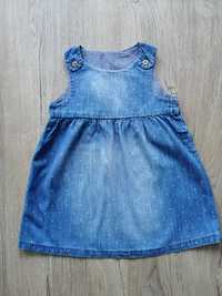 Sukienka H&M dla dziewczynki jeans denim r. 80