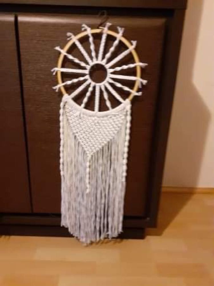 Makrama Weselna Bohemian Wall Hanging Handmade Craft Art Home