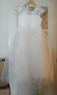 Vestido Comprido Princesa Batizado Primeira Comunhão Casamento Menina