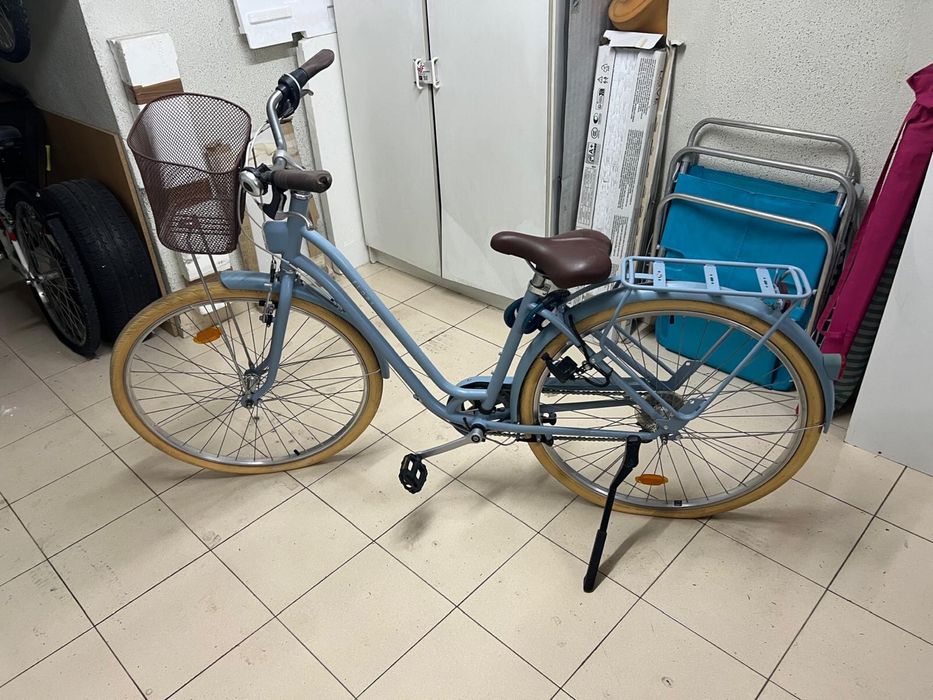 Bicicleta Elops azul estilo pasteleira