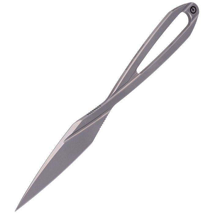Nóż na szyję CIVIVI D-Art, Silver Bead Blasted D2 by Ostap Hel