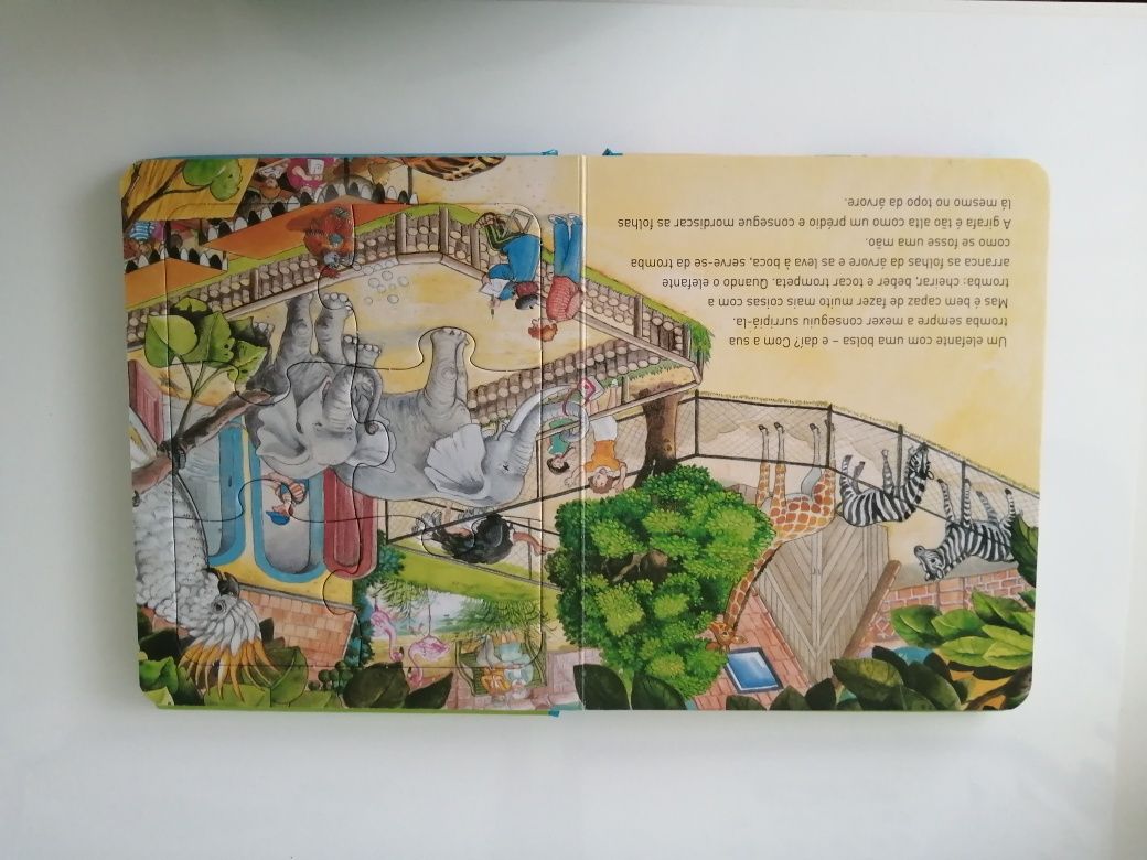 Livro de puzzles - No jardim zoológico