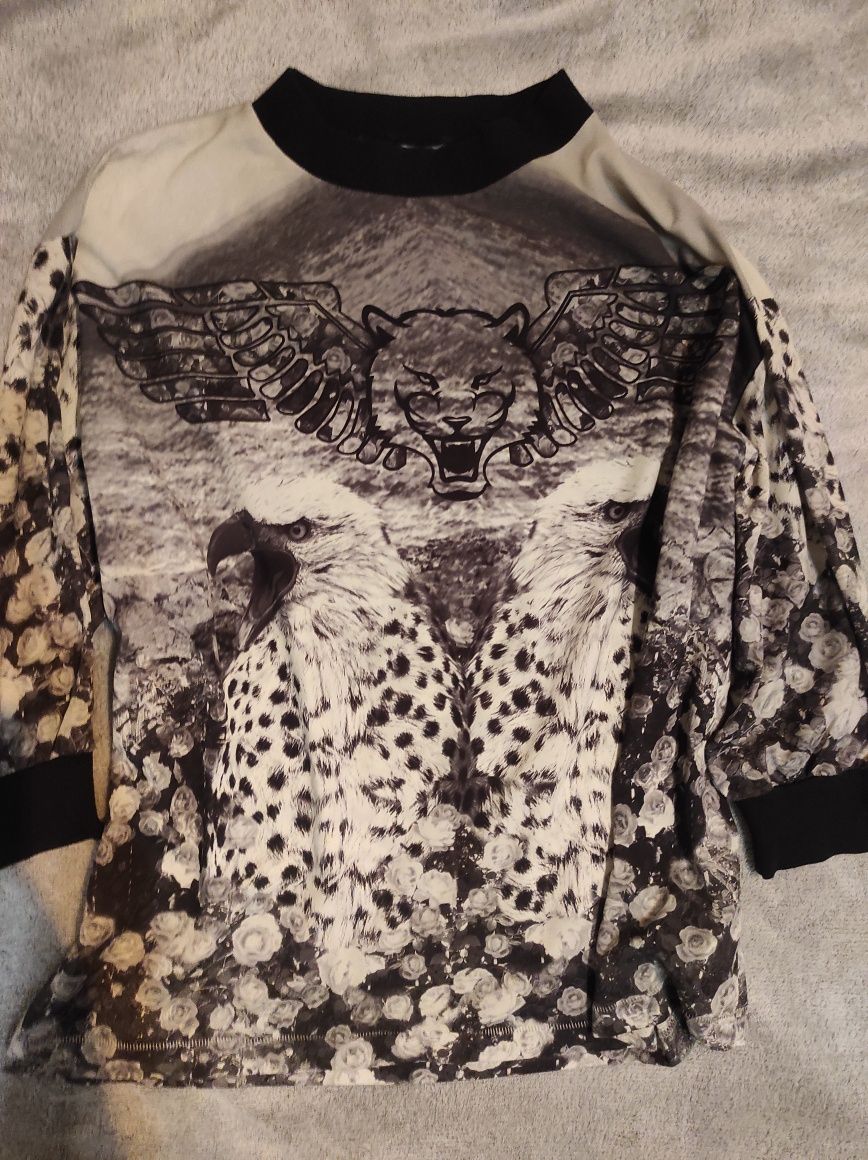 Bluzka M Zara print oversize