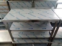 ACM1250 - Bancada de Apoio Inox de 2000mm com 2 prateleiras - Nova