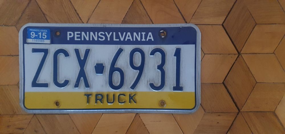 Pennsylvania tablica rejestracyjna USA oryginal