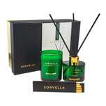 Sorvella dyfuzor zapachowy 120ml + świeca zapachowa 170g + zapałki