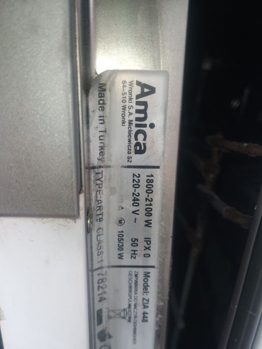 Zmywarka do zabudowy Amica 45 cm